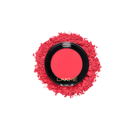 Lakme Face It Blush in Natural Rose featuring a compact with soft pink blush and subtle shimmer for a natural glow.