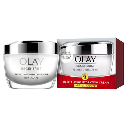 Olay Regenerist Revilatising Hydration Day Cream With Spf 15 For Plump Skin With Niacinamide