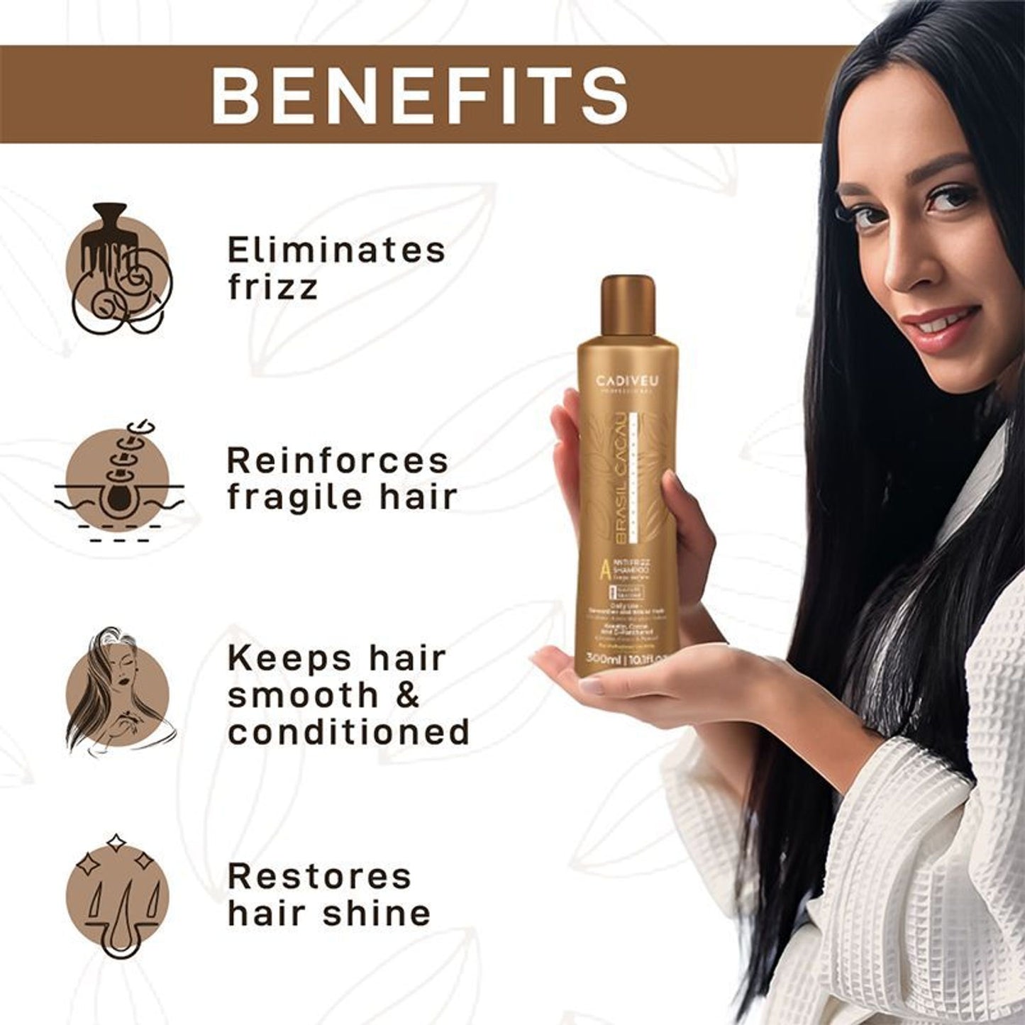 Cadiveu Brasil Cacau Anti Frizz Shampoo For Dry & Frizzy Hair