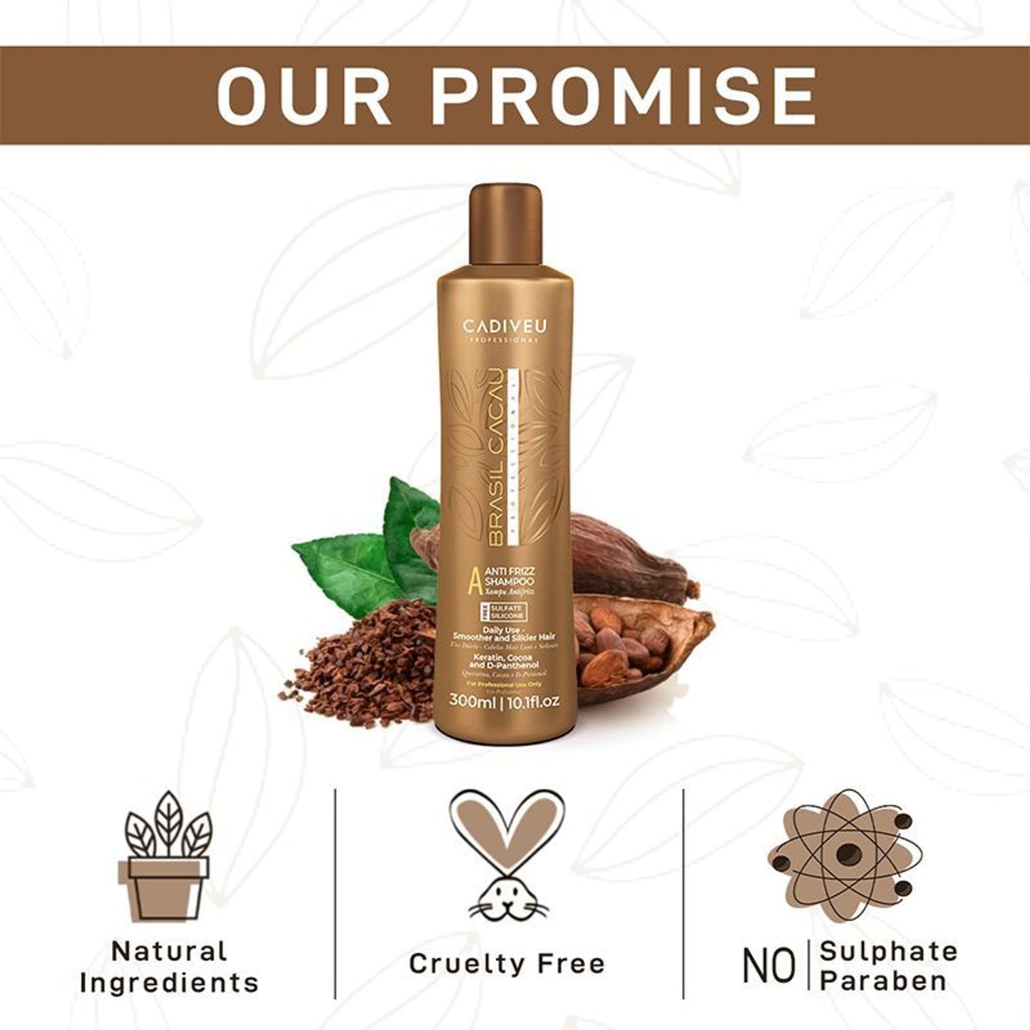 Cadiveu Brasil Cacau Anti Frizz Shampoo For Dry & Frizzy Hair