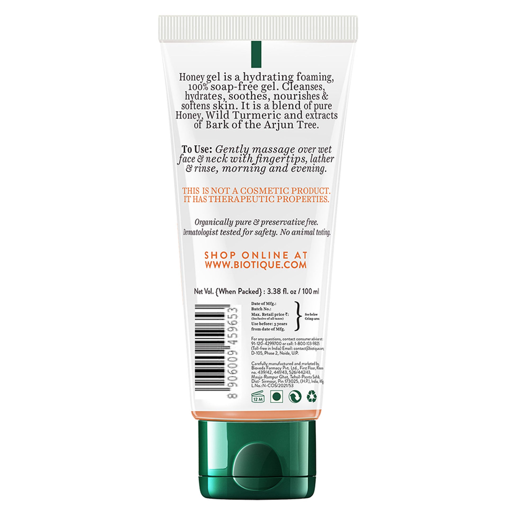 Biotique Bio Honey Gel Refreshing Foaming Face Wash