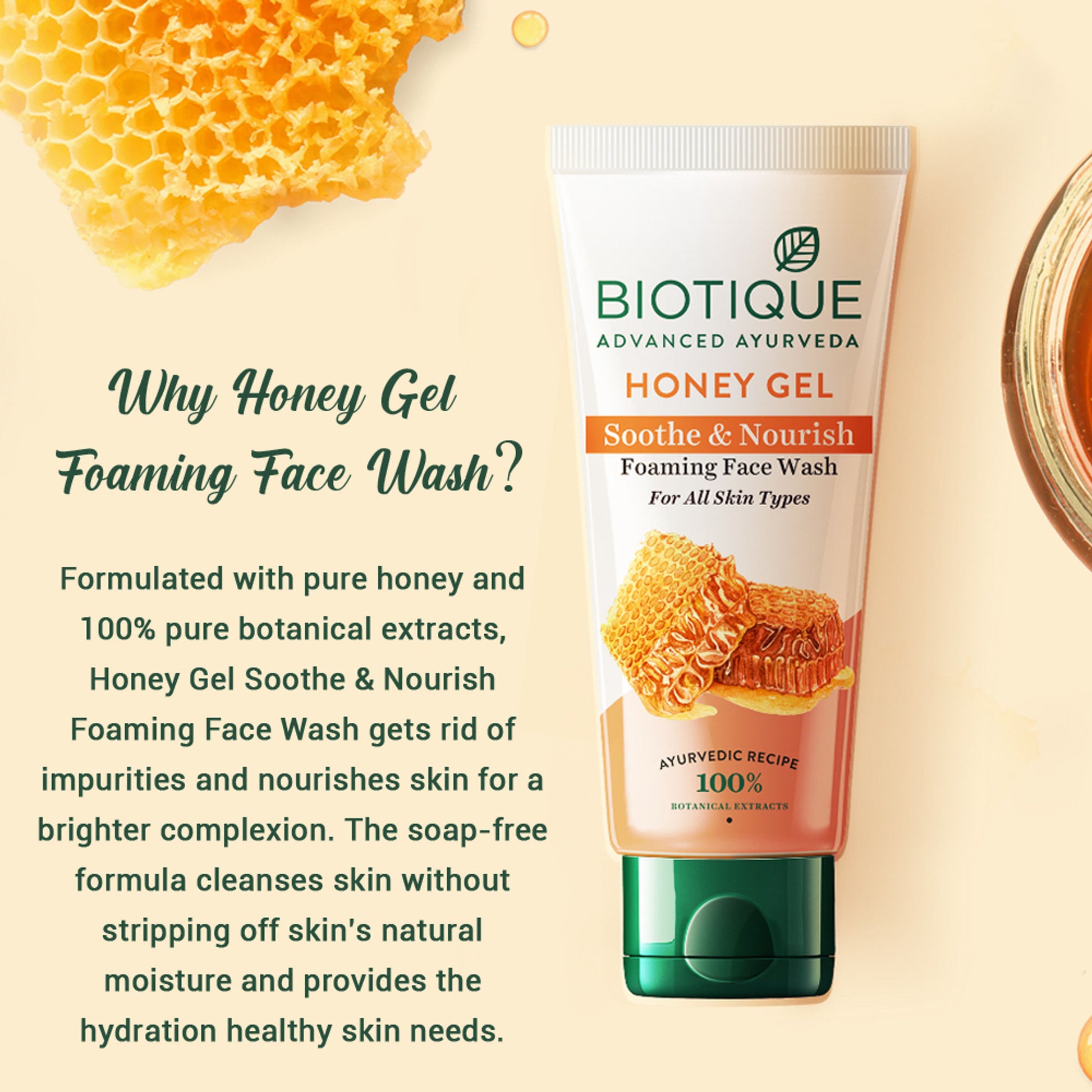 Biotique Bio Honey Gel Refreshing Foaming Face Wash