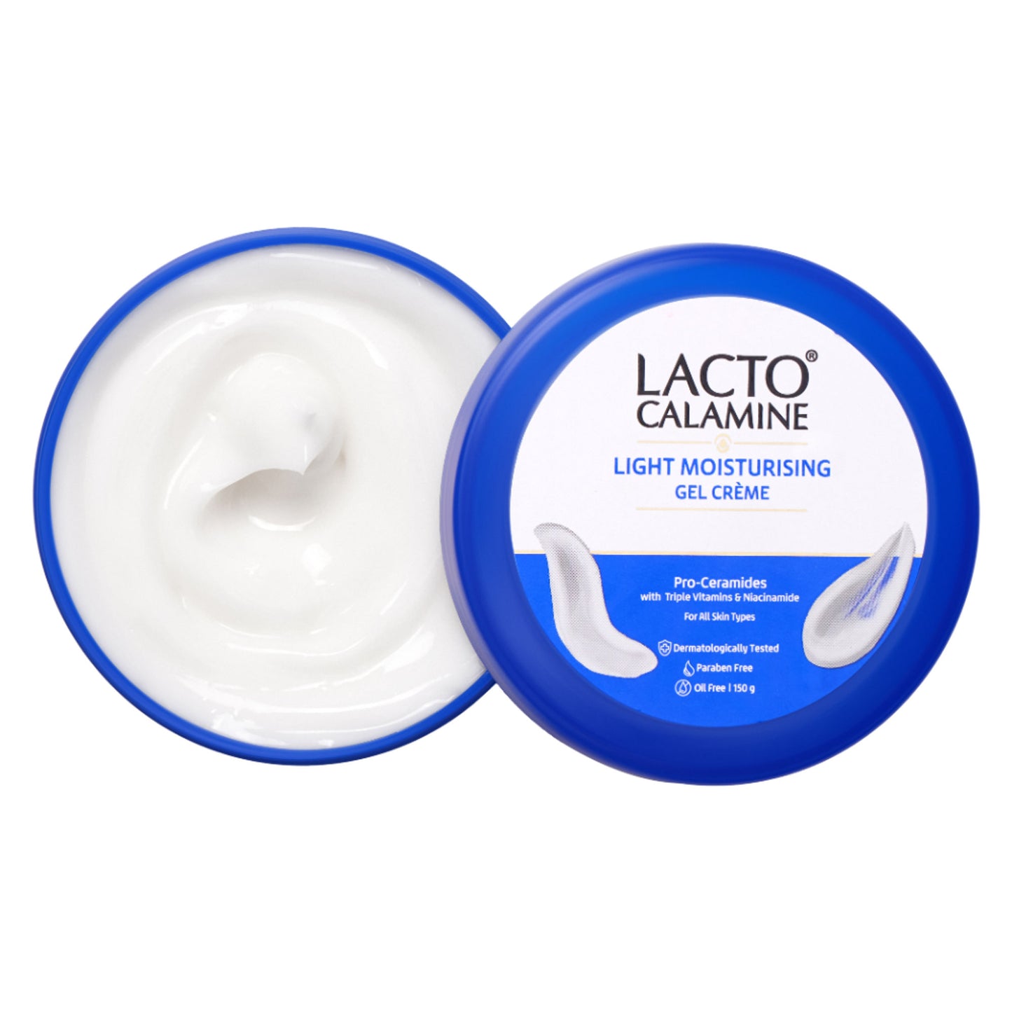 Lacto Calamine Pro Ceramides Light Moisturiser Gel Creme with Niacinamide- Barrier Repair- Oily Skin