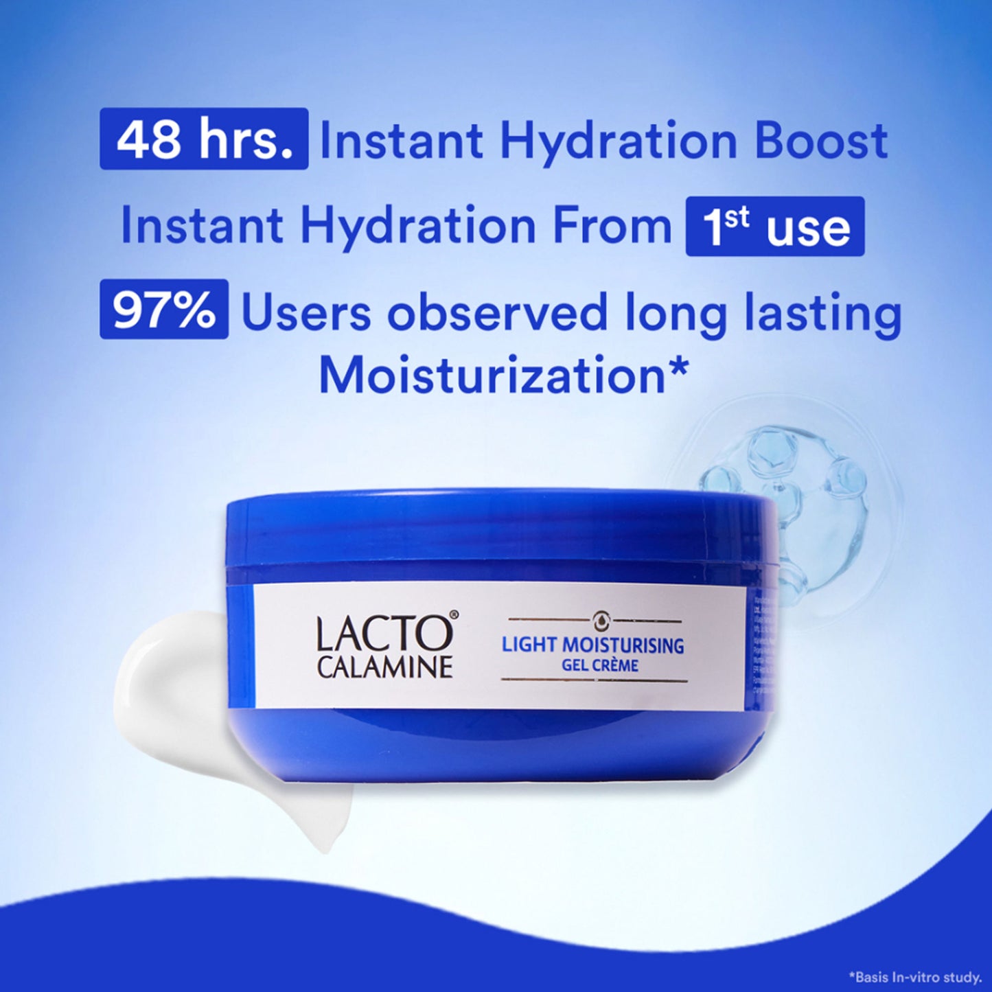 Lacto Calamine Pro Ceramides Light Moisturiser Gel Creme with Niacinamide- Barrier Repair- Oily Skin
