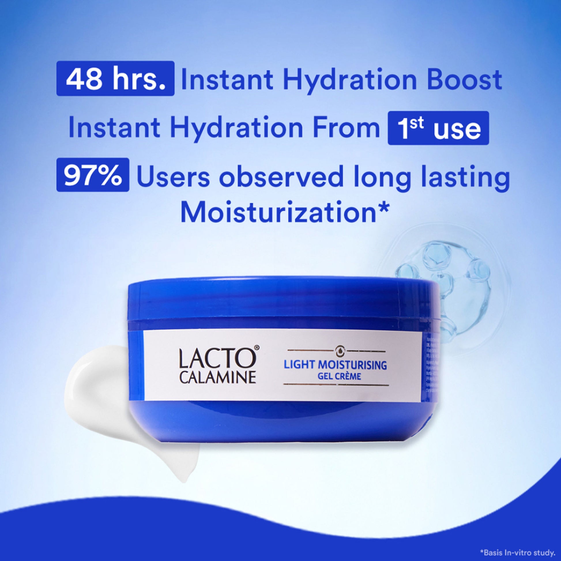 Lacto Calamine Pro Ceramides Light Moisturiser Gel Creme with Niacinamide- Barrier Repair- Oily Skin
