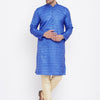 Men's Green Silk Blend Straight Kurta Pyjama Set