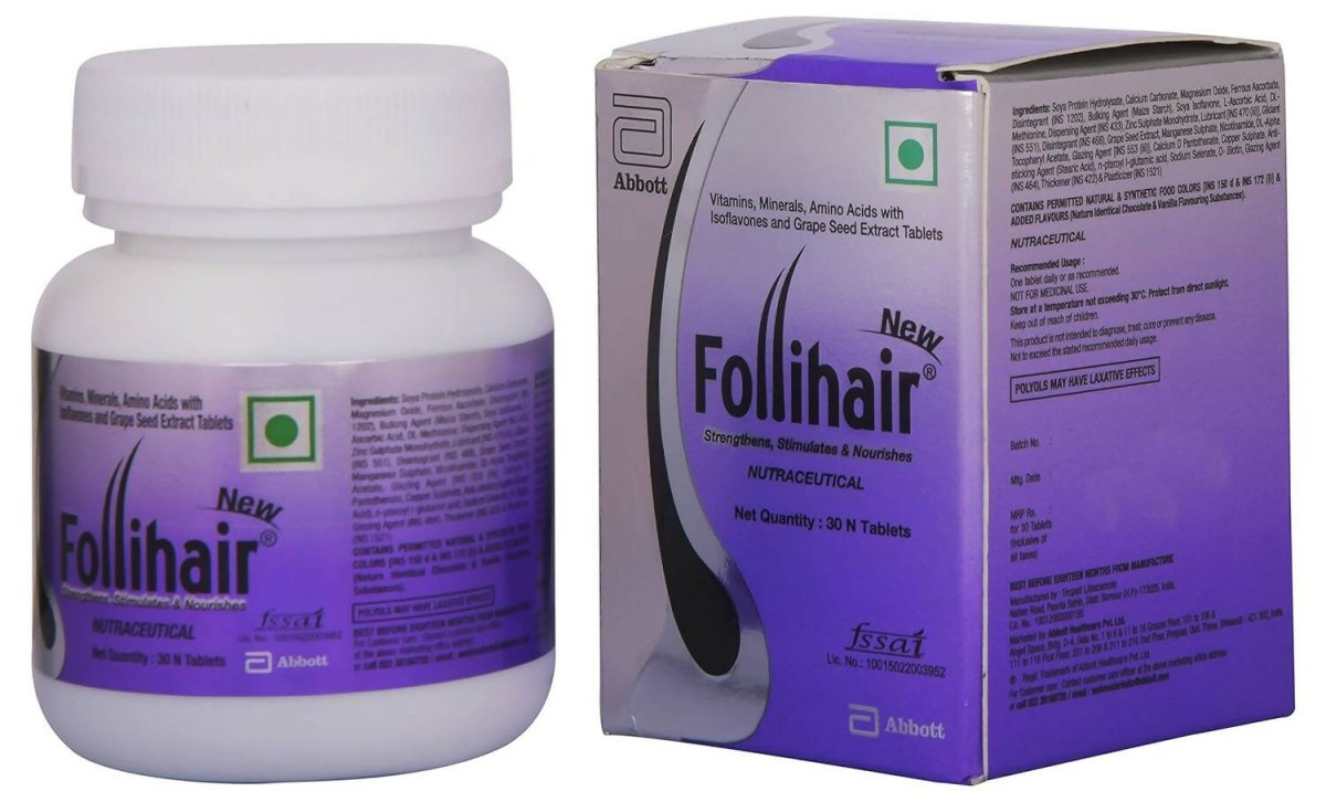 Abbott New Follihair Nutraceutical Tablets - Indyancart