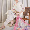 Dhiyona IE Women Floral Embroidered Kurta with Trousers & Dupatta