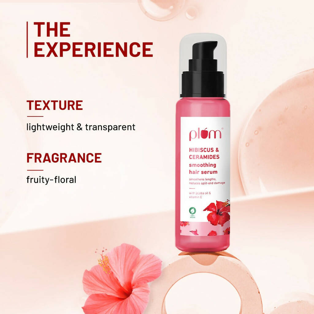 Plum Hibiscus & Ceramides Smoothing Hair Serum - Indyancart