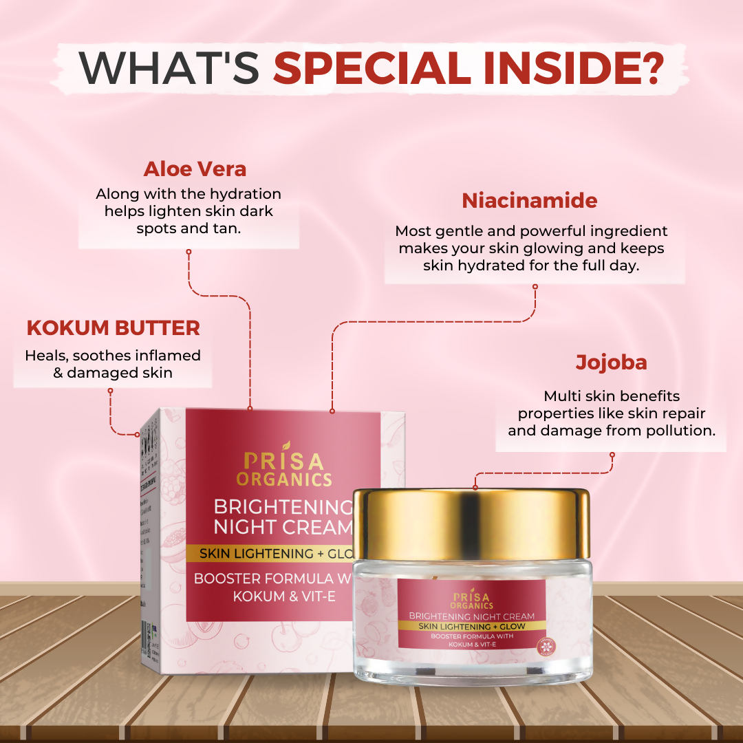 Prisa Organics Brightening Night Cream - Indyancart