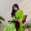 Indyancart IE Women Floral Printed Regular Pure Cotton Kurta with Trousers & With Dupatta