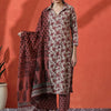 Dhiyona SN Women's Floral Printed Pure Cotton Straight Kurta With Trousers & Dupatta