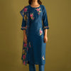 Dhiyona IE Women Floral Embroidered Regular Thread Work Kurta with Trousers & With Dupatta