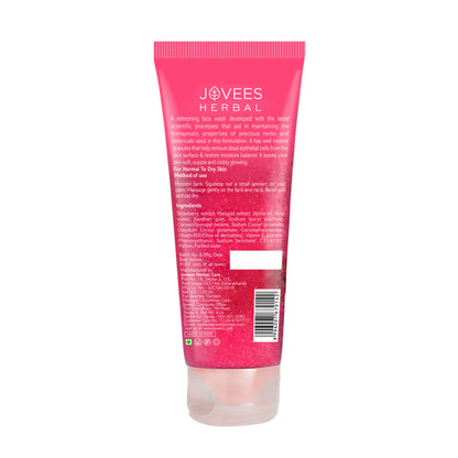 Jovees Herbal Strawberry Face Wash With Strawberry Extracts For Sheer Moisture & Glowing Skin