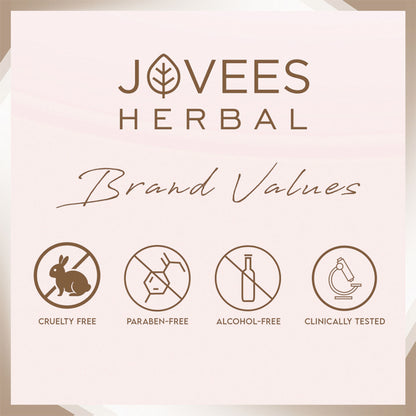 Jovees Herbal Shea Butter moisturizer for normal and dry skin, showing the 100g jar with creamy texture and natural ingredients.