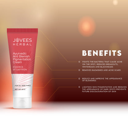 Jovees Herbal Anti Blemish Pigmentation Face Cream For All Skin Types and Paraben & Alcohol Free