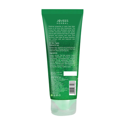 Jovees Herbal Neem Face Wash For Acne And Pimple Care Bright, Clear And Glowing Skin - 120 ml