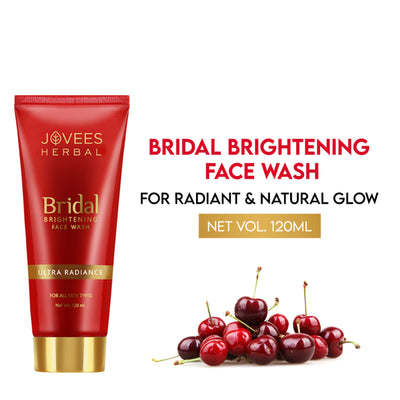 Jovees Herbal Bridal Brightening Face Wash For Ultra Radiance & Brightening Skin For All Skin Types - 120 ml