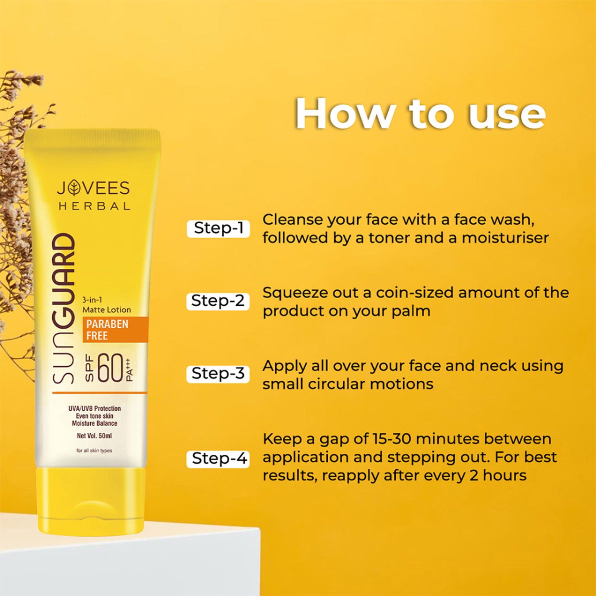Jovees Herbal Sun Guard Lotion SPF 60 PA++++