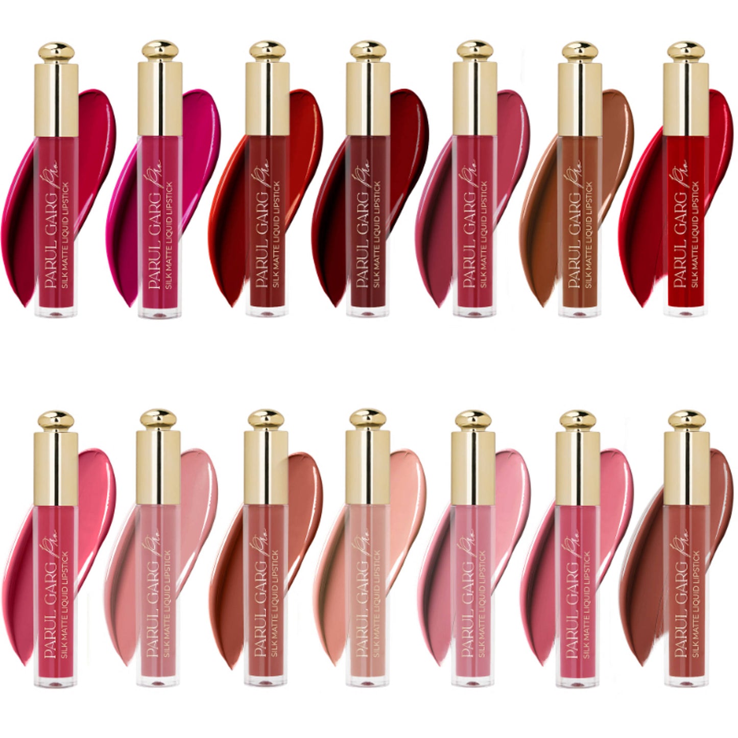 Parul Garg Beauty Ultilmate Silk Matte Liquid Lipstick Collection - Pack Of 14