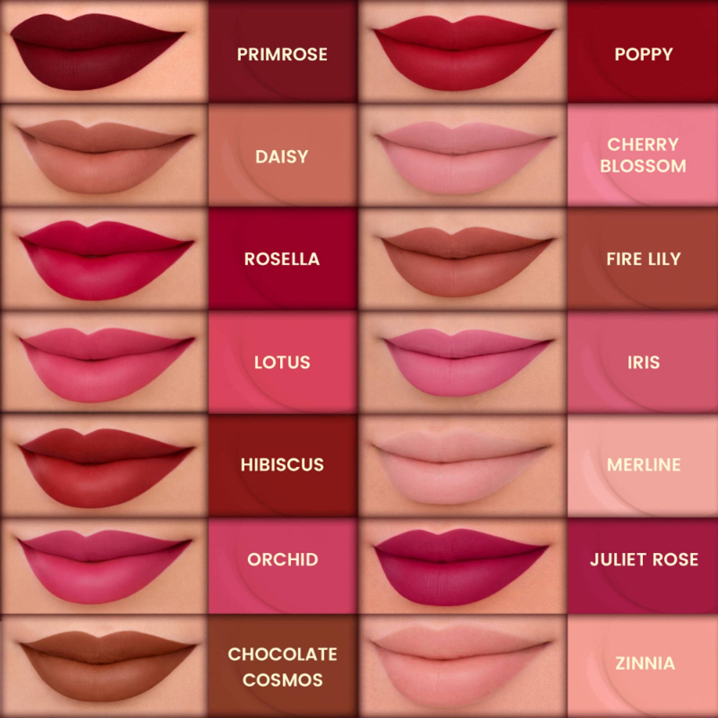 Parul Garg Beauty Ultilmate Silk Matte Liquid Lipstick Collection - Pack Of 14
