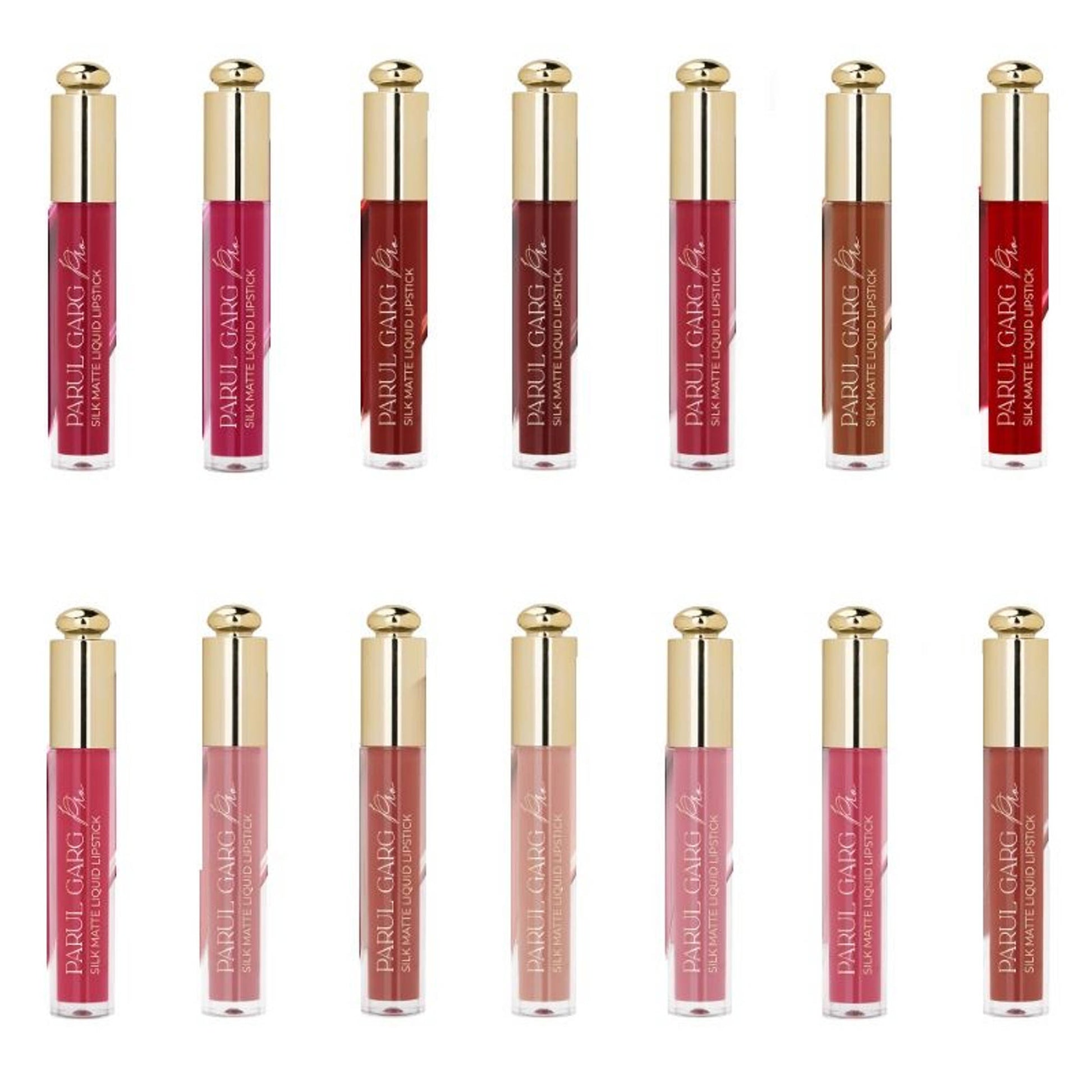 Parul Garg Beauty Ultilmate Silk Matte Liquid Lipstick Collection - Pack Of 14