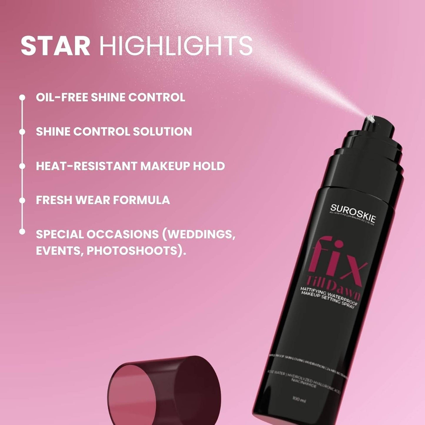 SUROSKIE Fix Till Dawn Mattifying Makeup Setting Spray With Niacinamide