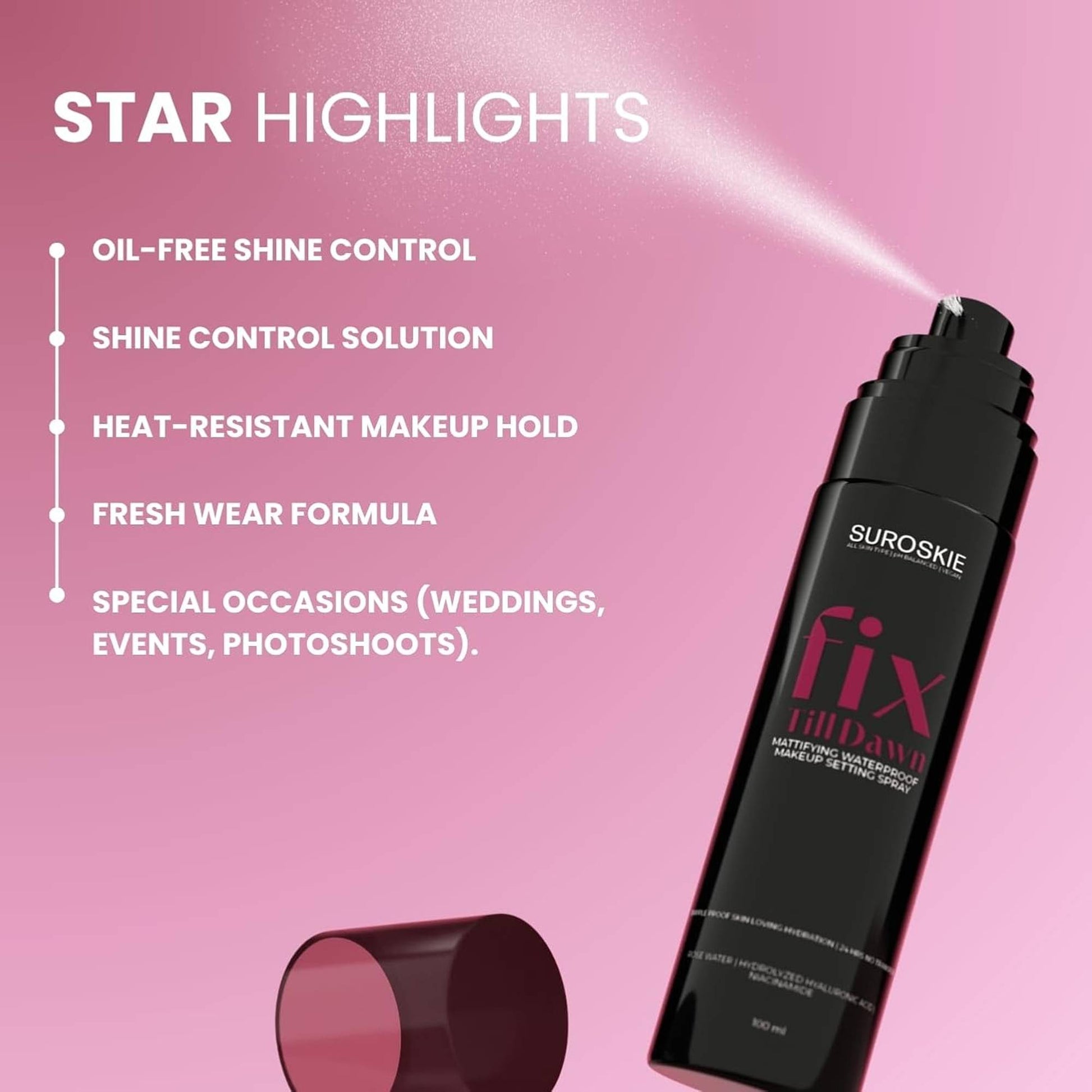 SUROSKIE Fix Till Dawn Mattifying Makeup Setting Spray With Niacinamide