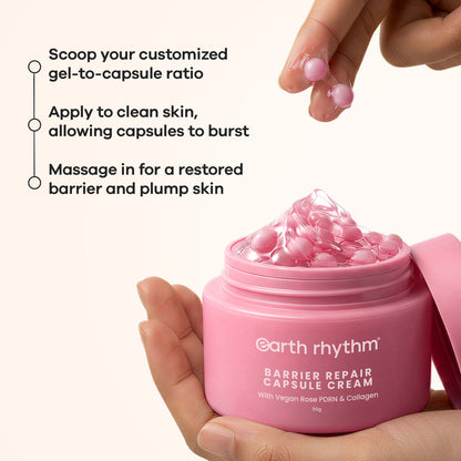 Earth Rhythm Capsule Cream For Barrier Repair With Vegan Rose Pdrn & Collagen
