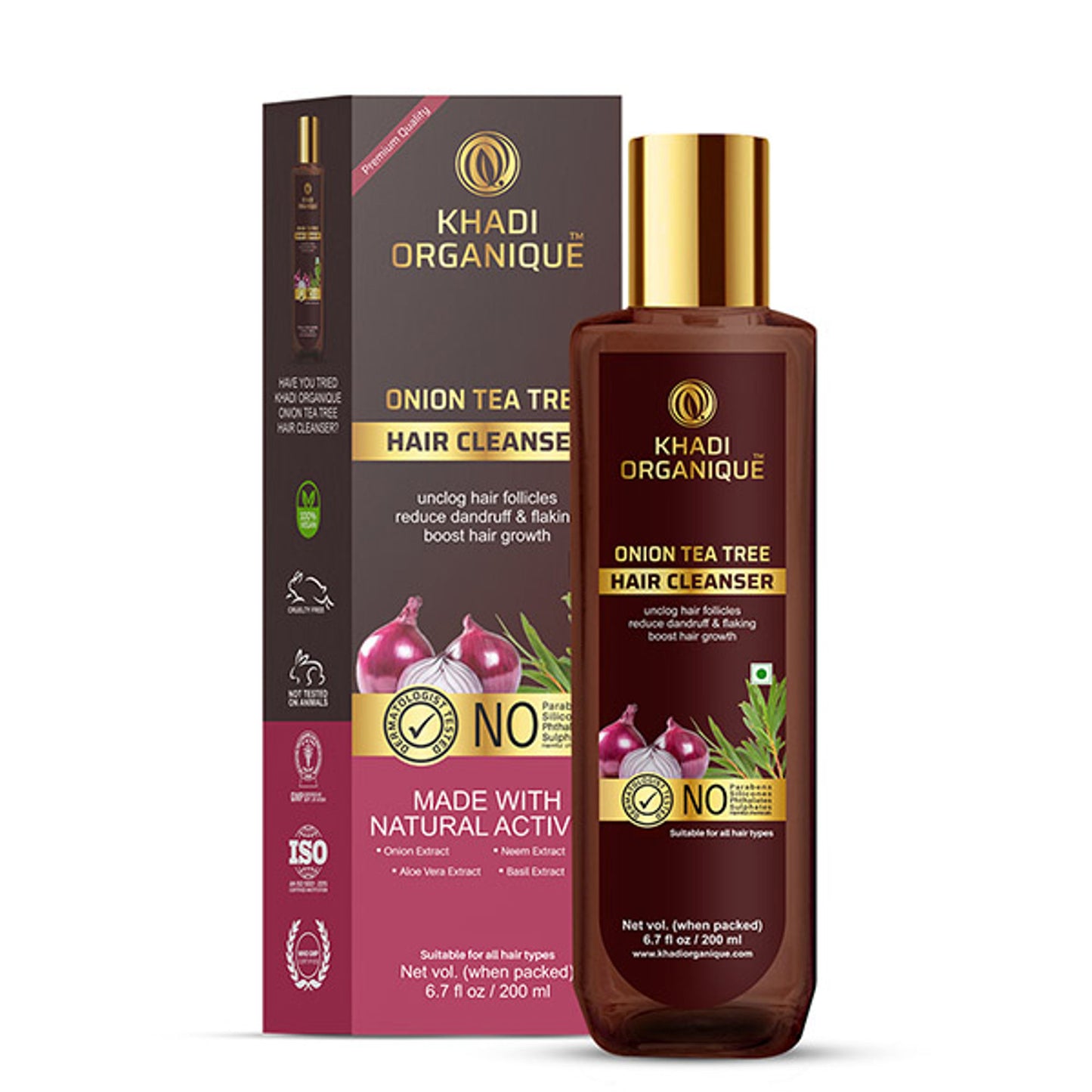 Khadi Organique Onion Tea Tree Hair Cleanser