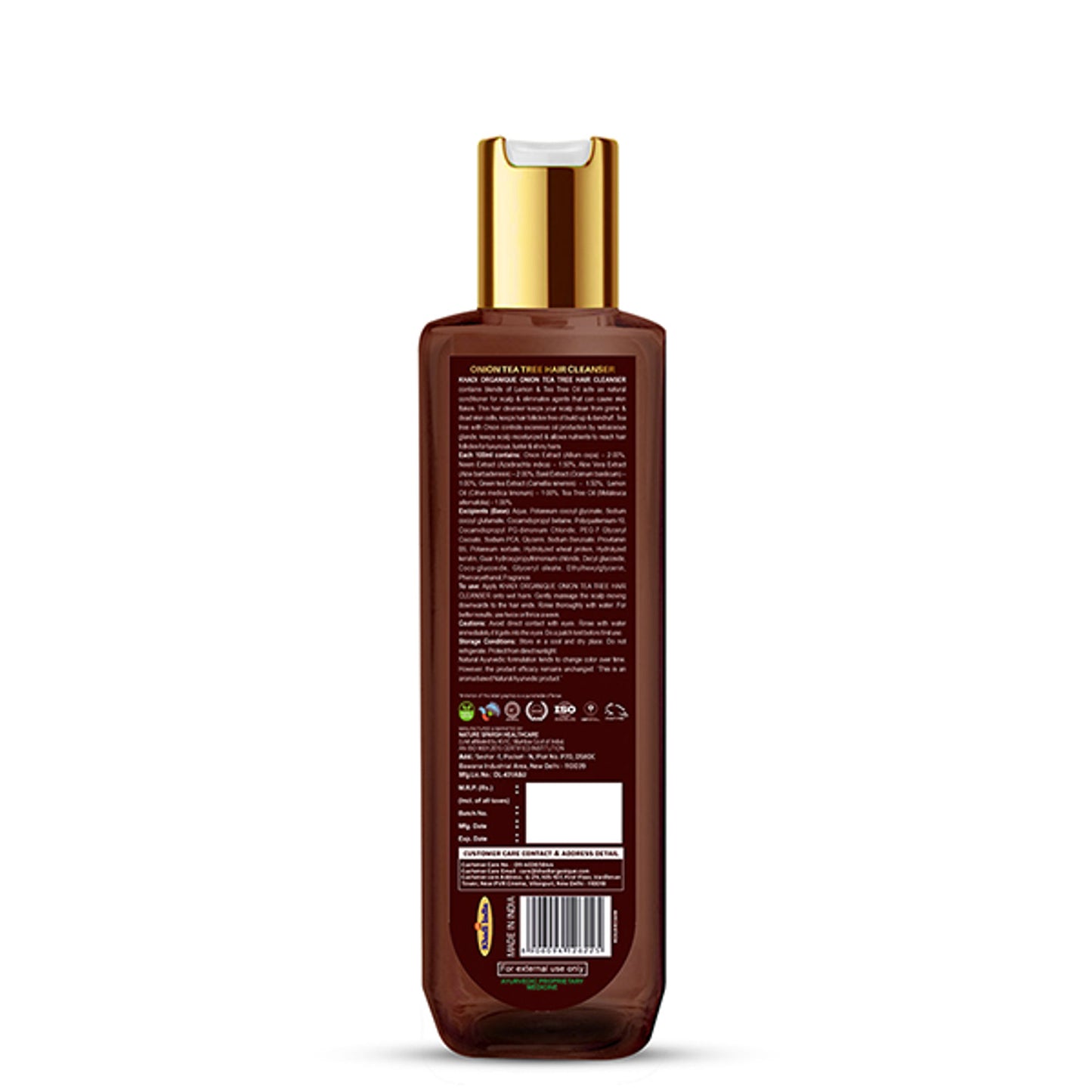 Khadi Organique Onion Tea Tree Hair Cleanser