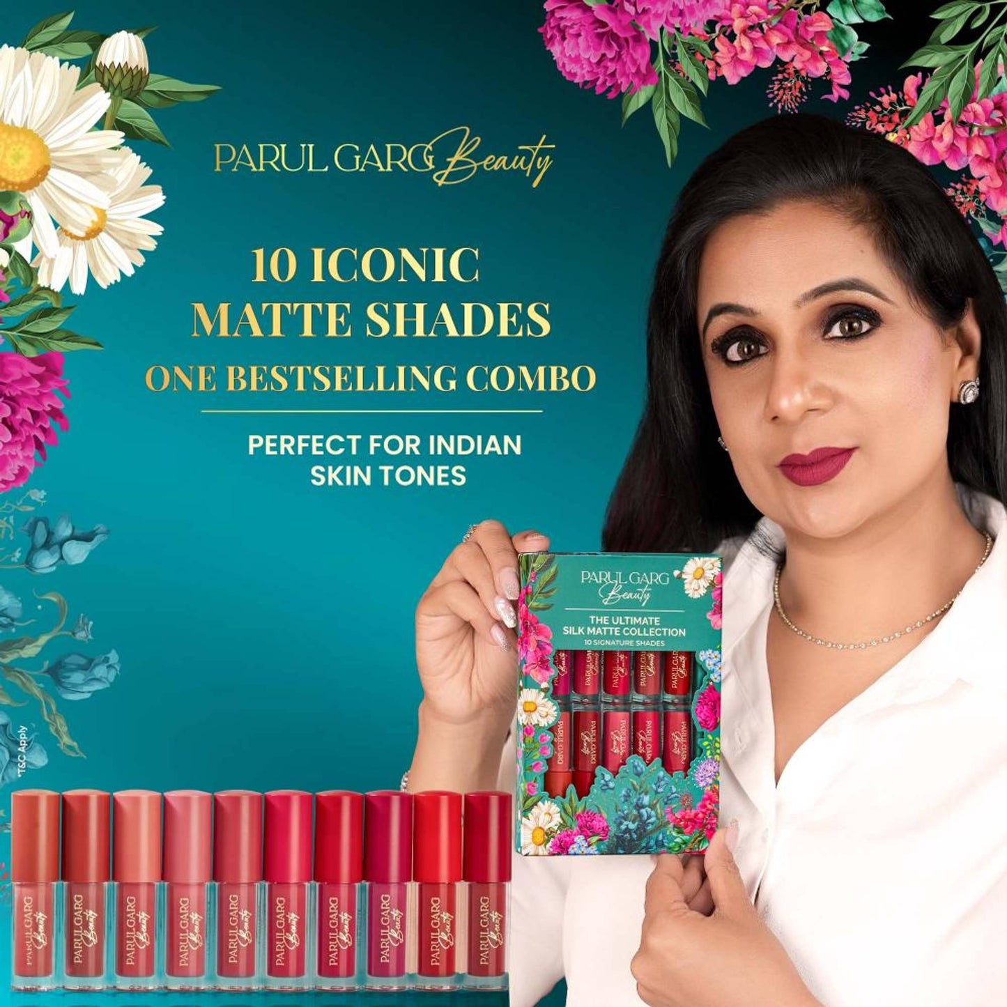 Parul Garg Beauty Ultimate Silk Matte Collection - Pack Of 10