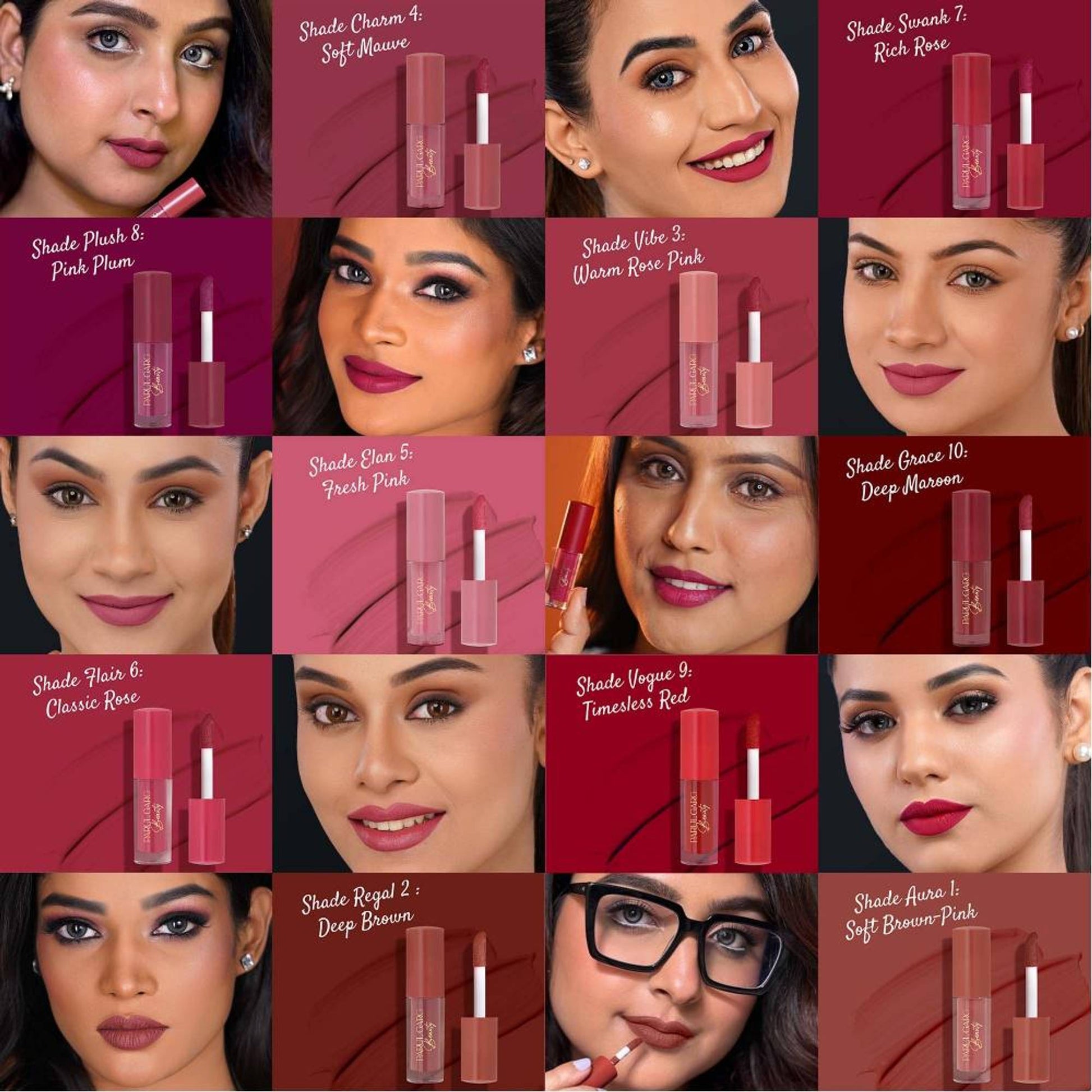 Parul Garg Beauty Ultimate Silk Matte Collection - Pack Of 10