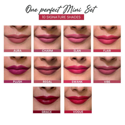 Parul Garg Beauty Ultimate Silk Matte Collection - Pack Of 10