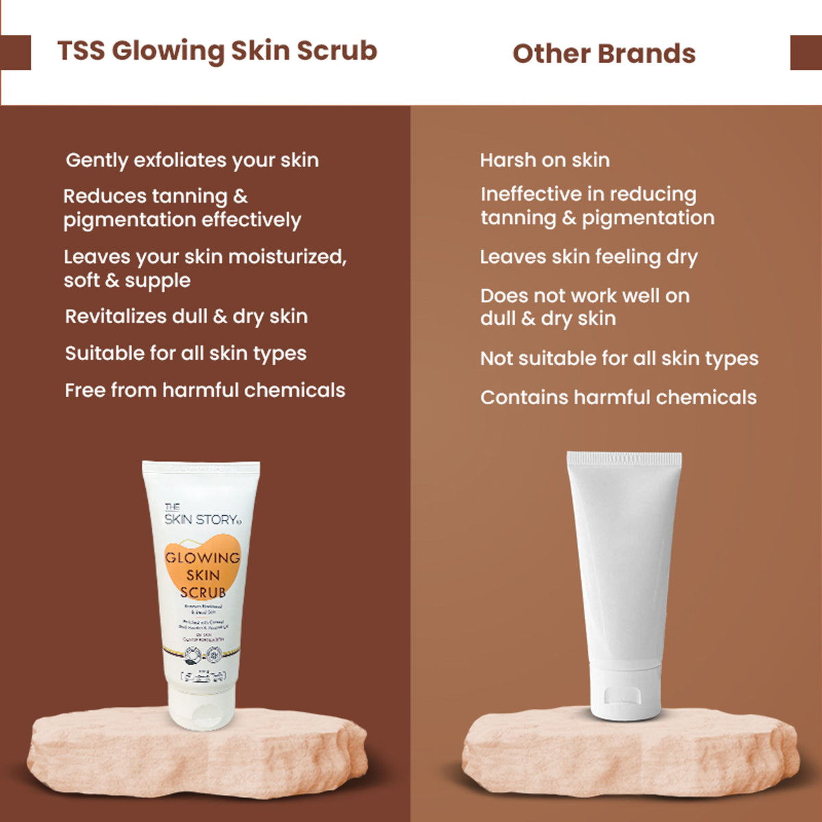 The Skin Story Gentle Detan Face Scrub Exfoliate Dead Skin Remove Blackheads Dark Spots Pigmentation