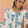 Indyancart IE Women Floral Printed Regular Pure Cotton Kurta with Palazzos