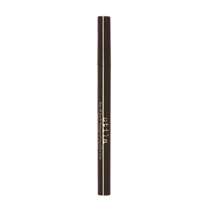 Stila Cosmetics Stay All Day Waterproof Liquid Eye Liner in Intense Smoky Quartz, black-brown liquid eyeliner on a white background.