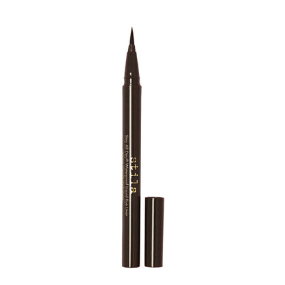 Stila Cosmetics Stay All Day Waterproof Liquid Eye Liner in Intense Smoky Quartz, showcasing the dark brown eyeliner pen.