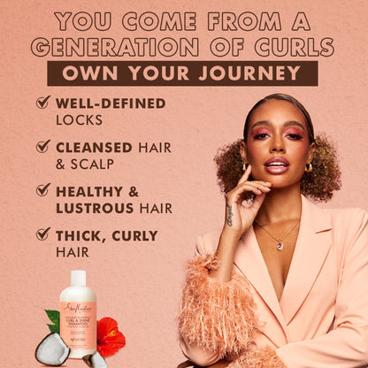 Shea Moisture Coconut & Hibiscus Curl & Shine Shampoo For Curly Hair
