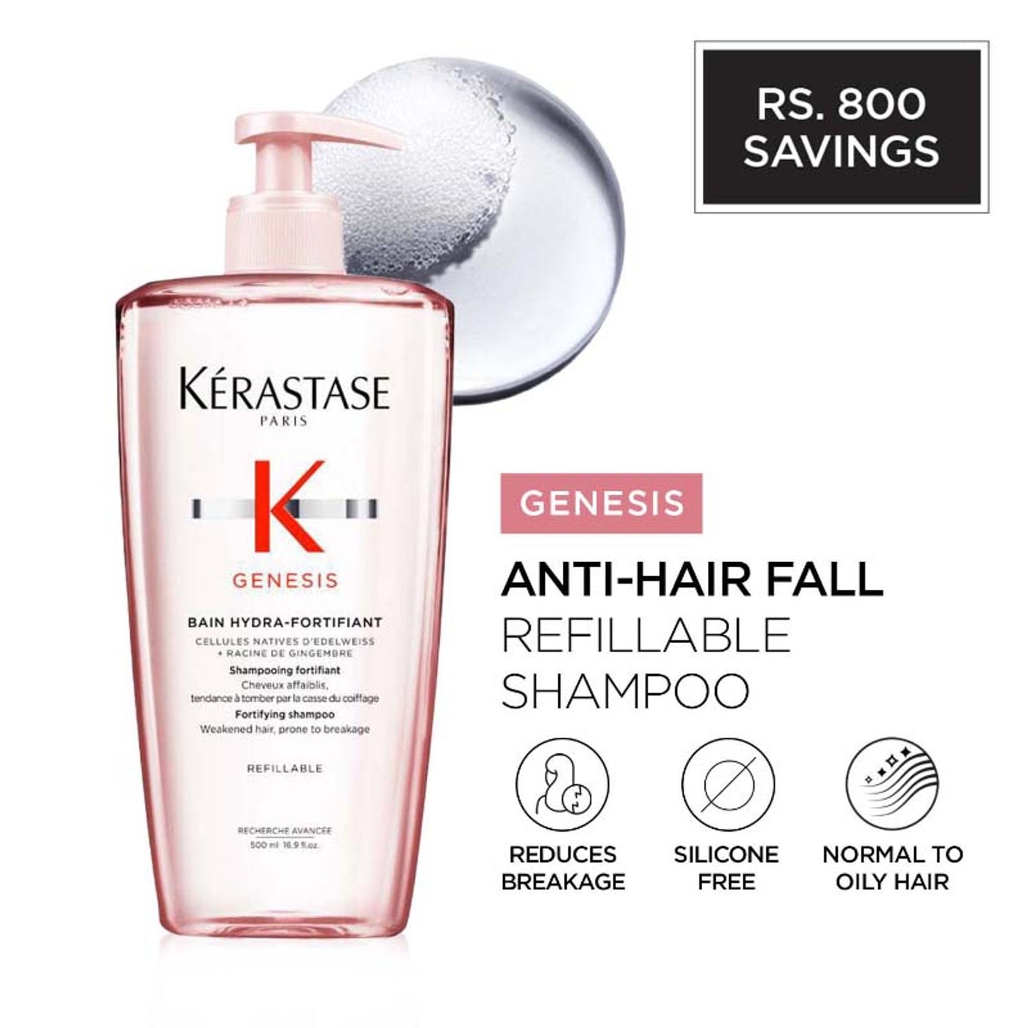 Kerastase Genesis Hydra-Fortifiant Anti-Hair Fall Refillable Shampoo