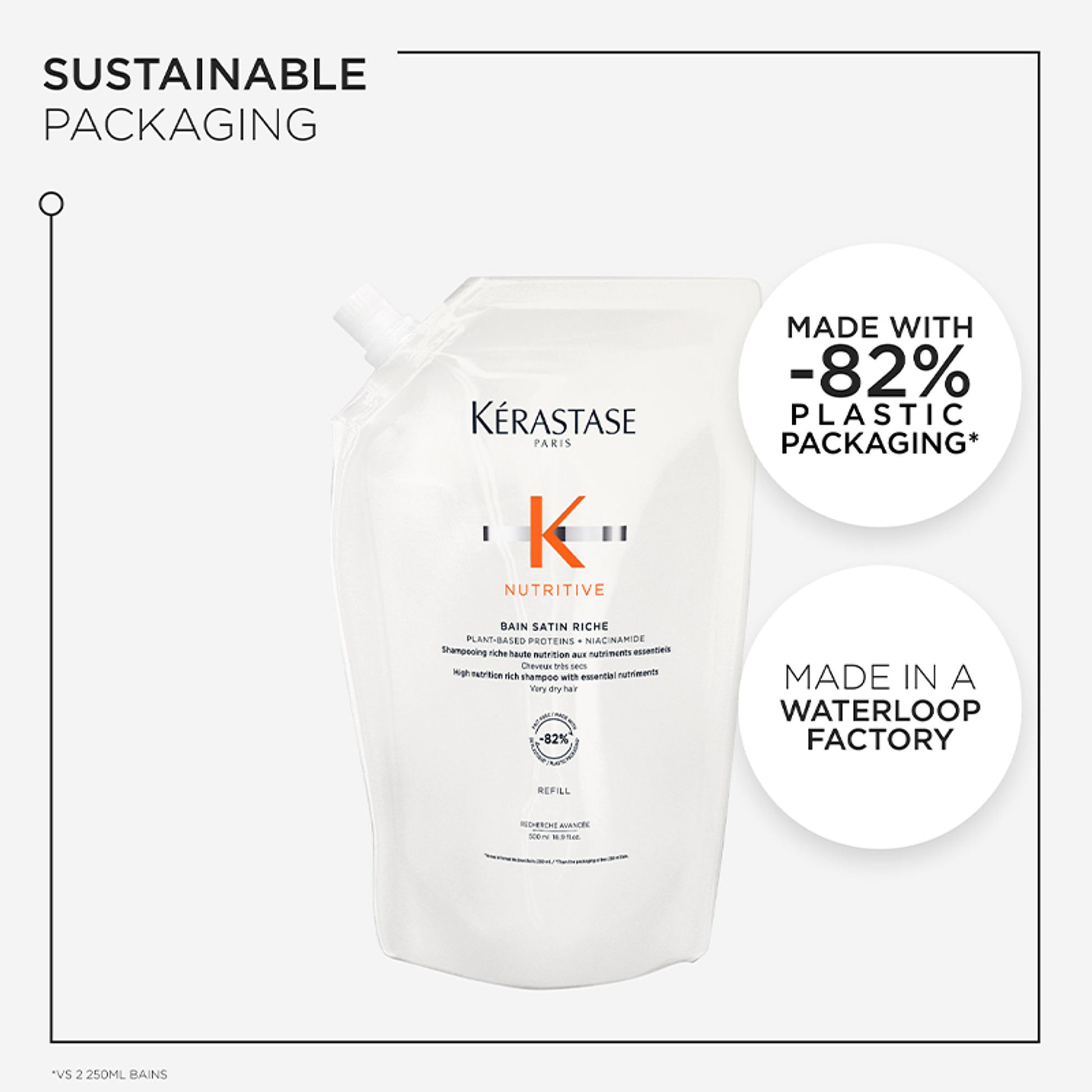 Kérastase Première Shampoo Refill for Damaged Hair 500ml, Sulphate-Free, Infused with Citric Acid
