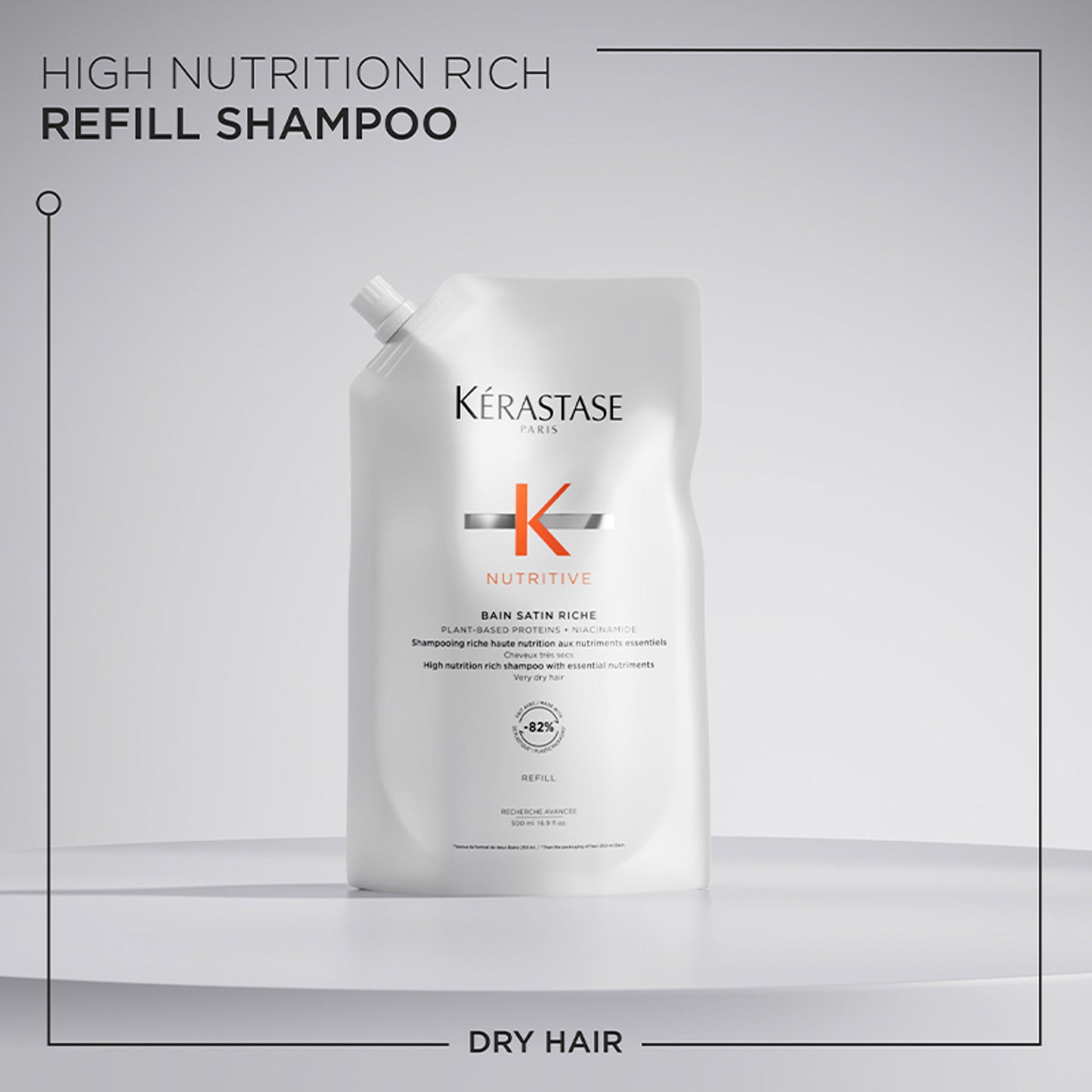 Kérastase Première Shampoo Refill for Damaged Hair 500ml, Sulphate-Free, Infused with Citric Acid