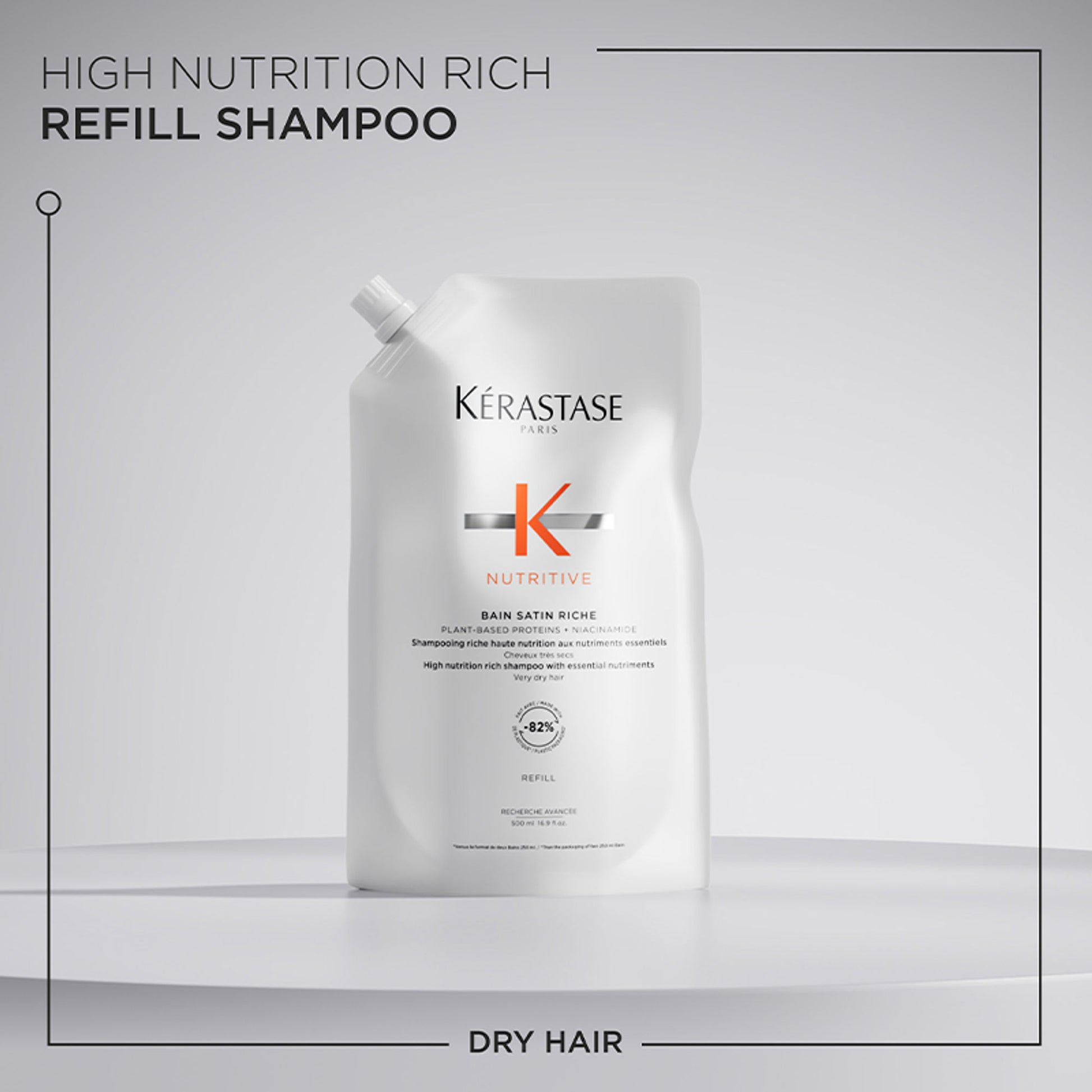 Kérastase Première Shampoo Refill for Damaged Hair 500ml, Sulphate-Free, Infused with Citric Acid