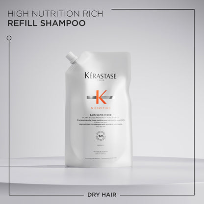 Kérastase Première Shampoo Refill for Damaged Hair 500ml, Sulphate-Free, Infused with Citric Acid