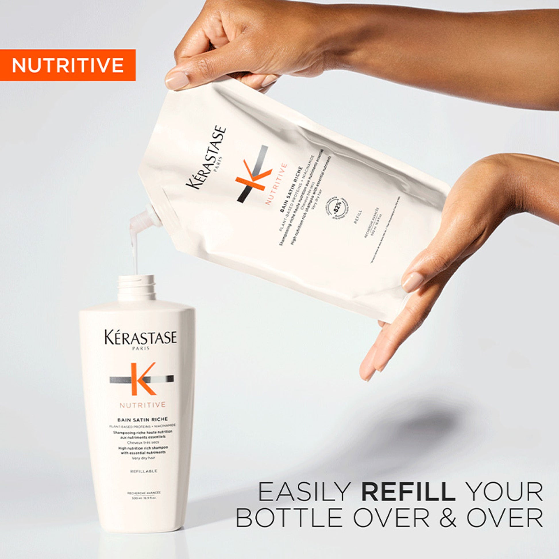 Kérastase Première Shampoo Refill for Damaged Hair 500ml, Sulphate-Free, Infused with Citric Acid