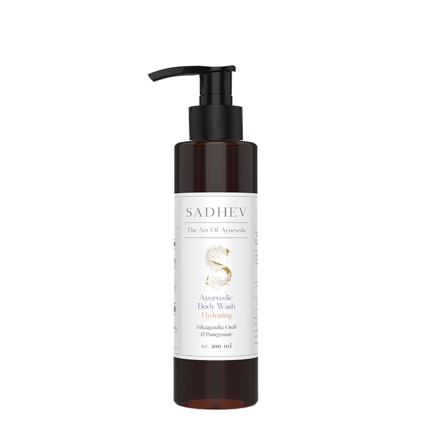 SADHEV Ayurvedic Ashwagandha, Oudh & Pomegranate Hydrating Body Wash