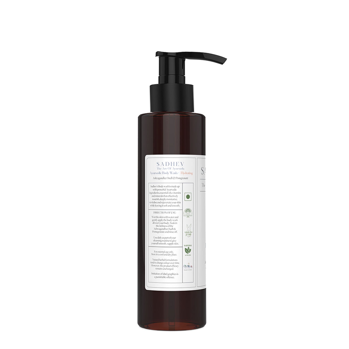 SADHEV Ayurvedic Ashwagandha, Oudh & Pomegranate Hydrating Body Wash
