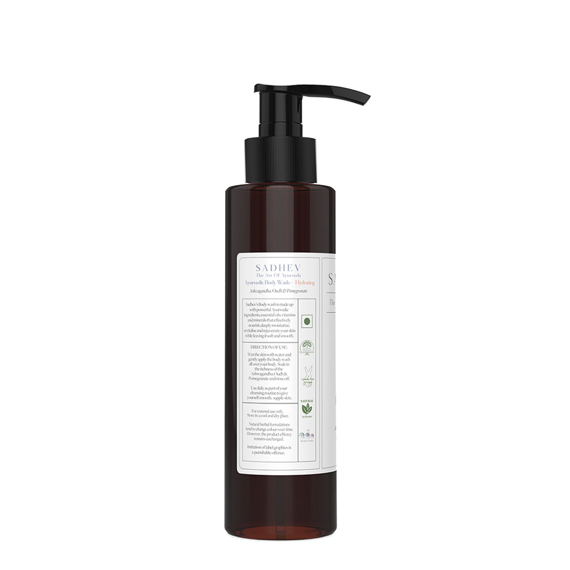 SADHEV Ayurvedic Ashwagandha, Oudh & Pomegranate Hydrating Body Wash