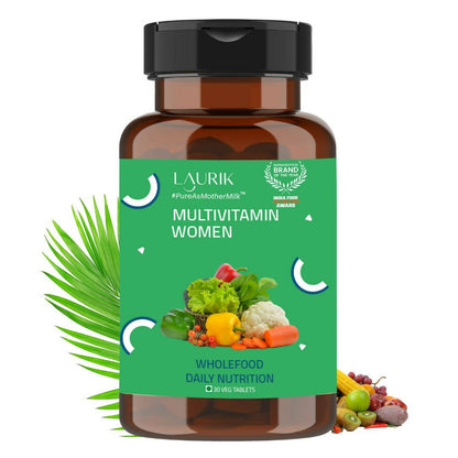 Laurik Multivitamin Supplements For Women | Vitamin A, C, D ,E With B Vitamins, Iron, Zinc And Calcium Tablets