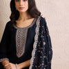 Dhiyona IE Women Ethnic Motifs Embroidered Regular Sequinned Kurta with Trousers & With Dupatta